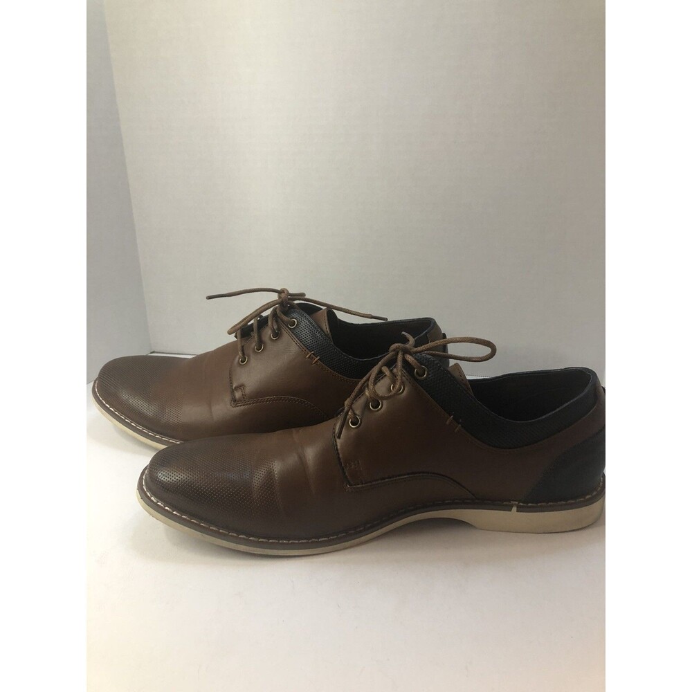 J75 Jump Surrey Mens Size 12 Brown with Black on Heel and Sides & Toe Dress Shoe